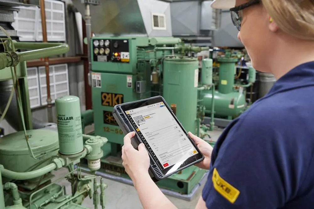 eMaint in use on tablet